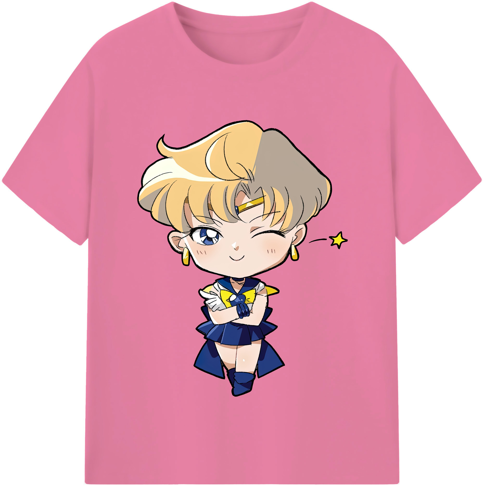 （画像用） 美少女戦士セーラームーン 天王はるか Sailor Moon Tenoh Haruka 綿100％半袖Tシャツ（フロントプリント）
